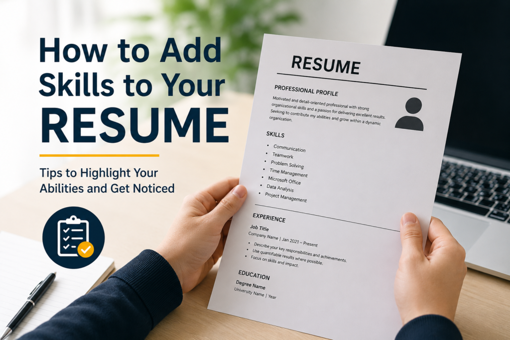 How to Add Skills to Your Resume