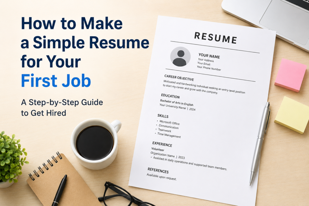 How to Make a Simple Resume for Your First Job